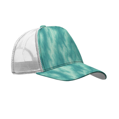 Unisex Black Buckle Peaked Mesh Cap With Box